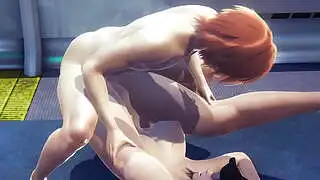 Hentai sin censura - Mari es follada en el suelo del tren y luego se masturba mientras le lamen el coño - Pornografía japonesa de manga, anime y videojuegos
